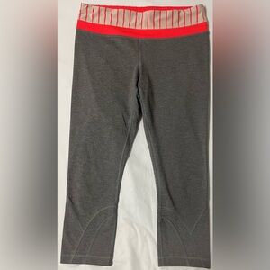 Lululemon Athletica Charcoal and Coral Leggings